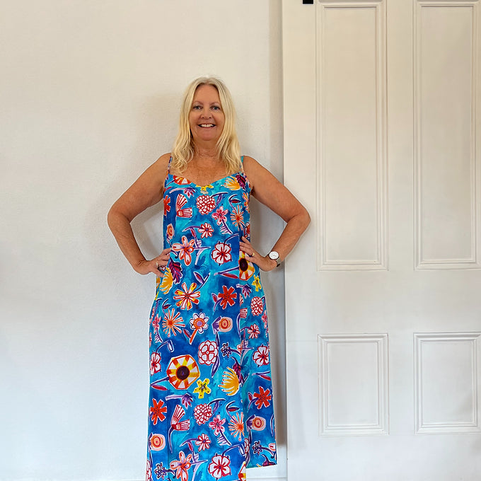 Mia Dress - Lordy Dordie - Blue Springtime