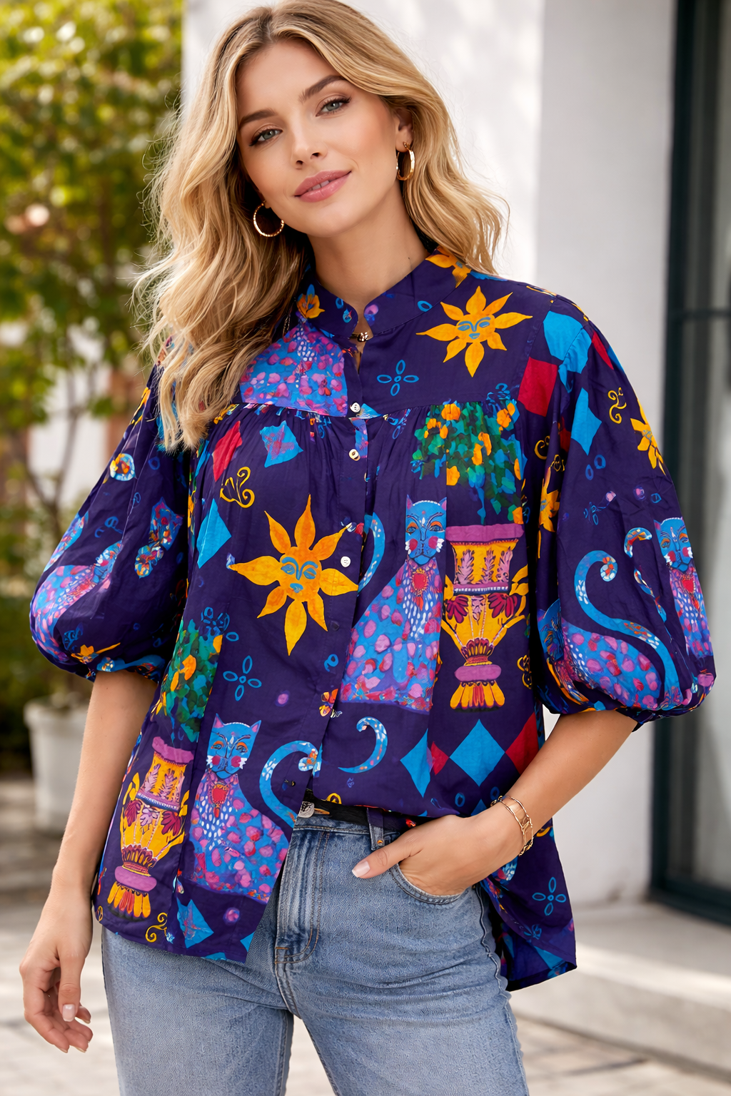 Jessica -Puff sleeve shirt