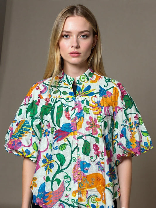 Jessica -Puff sleeve shirt